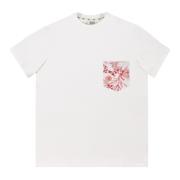 Floral Lomme T-shirt i flødefarve