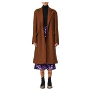 Luksuriøs Chestnut Wool Overcoat