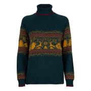 Grøn Turtleneck Julesweater