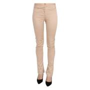 Creme Skinny Bukser Elegant Chic Stil