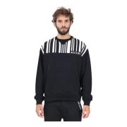 Stregkode Sort Crewneck Sweater