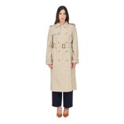 Beige Trench Coat Kvinders Mode