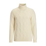 Beige Rollneck Sweater Struktur