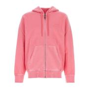 Pink Hooded Duster Script Jacket