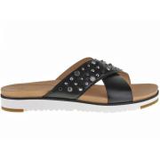 Studded Bling Læder Sandaler