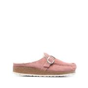 Pink Shearling Mules