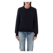 Sort Lilla Strikvarer Boxy Sweatshirt