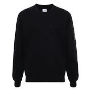 Blå Letvægts Crew Neck Sweatshirt