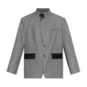 Blazer med herringbone mønster