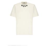 Herre Ivory Bomuld T-shirt med Logo