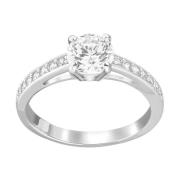 Attract Ring Pavé Hvid Rhodium