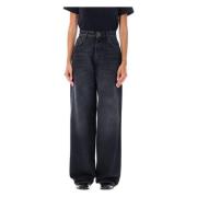 Vintage Sort Malerisk Bag Wide-Leg Jeans