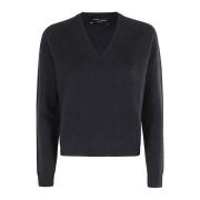 V-hals Sweater i Uldblanding