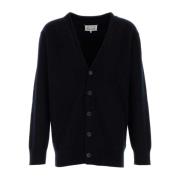 Midnight Blue Wool Cardigan