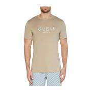 Stretch Bomuld T-shirt - Beige