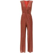 Rød Metallic Stribe Jumpsuit