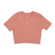 Slim-fit Cropped T-shirt Terra Blush/white