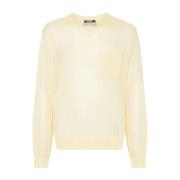 Finstrikket V-hals sweater