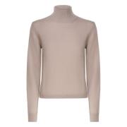 Beige Bomuld Elastan Sweater