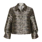 Zebra Jacquard Skjortebluse