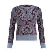 Burgundy Paisley Jacquard Sweater