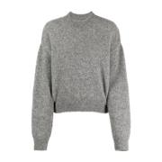 Grå Alpaka Uld Sweater