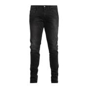 Klassisk Slim Fit Jeans med Label-Patch