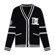 Uld cardigan med logo