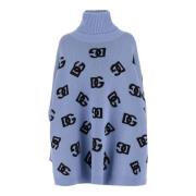 Uld Poncho med DG Logo Motif