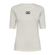 Broderet Logo Tee Off White