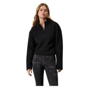 Sort Beauty Sherpa Halv-Zip Pullover