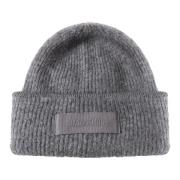 Mørkegrå Uld Blend Beanie Hat