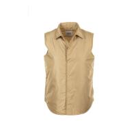 Beige Skjortekrave Slim Fit Frakke