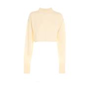 Orange Uld Cashmere Crew Neck Sweater