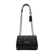 Konvertibel Crossbody Flap Taske Sort