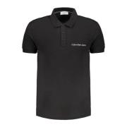 Sort Polo T-shirt med Korte Ærmer