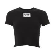 Logo Patch Cropped T-Shirt Sort