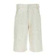 Ivory Denim Bermuda Shorts