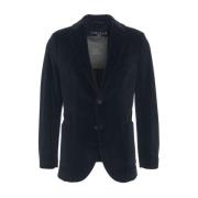 Velvet blazer med enkeltknaplukning