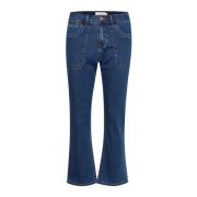 Bootcut Denim Bukser Indigo Blå