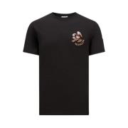 Broderet Patch T-shirt med Mon Duck