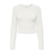 Crop Long Sleeve O-Neck Sweater Women