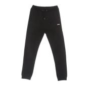 Sort Fleece Sweatpants Elastisk Talje