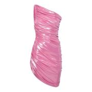 Pink Asymmetrisk One Shoulder Kjole