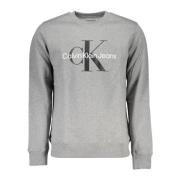 Herre Grå Sweatshirt Langærmet Logo