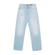 Denim Straight Leg Trousers