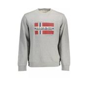 Stilfuldt gråt bomulds sweatshirt