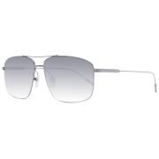 Gunmetal Aviator Solbriller med Gradient Linser