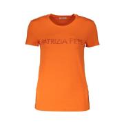 Orange Strass Kortærmet T-shirt