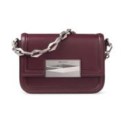 Burgundy Diamond Crossbody Taske